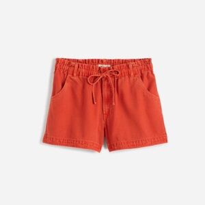 Madewell Tie-Waist Shorts in Garment Dye: Airy Denim Edition